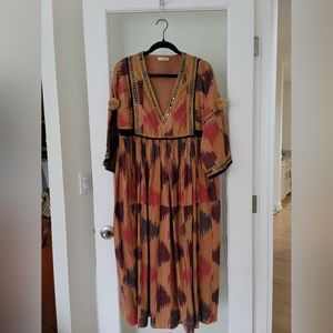 Ulla Johnson Sibi Empire Waist Maxi Dress in Ikat